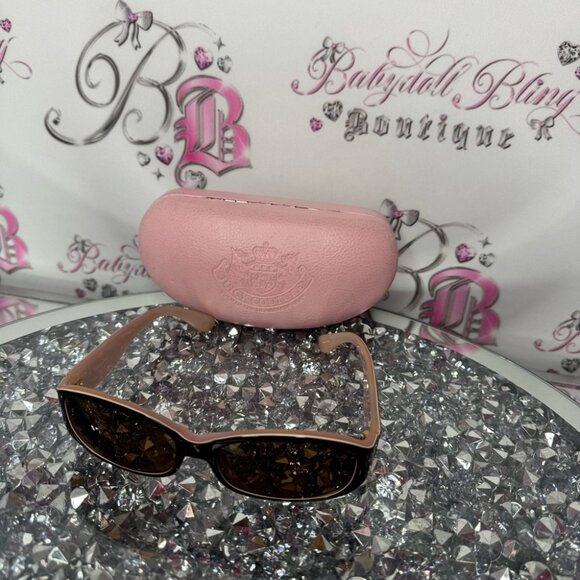 Juicy Couture sunglasses with case Brown Sunglasses Scottie dog logo cute y2k - Picture 6 of 16